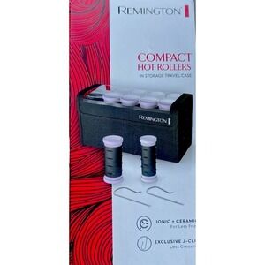Remington Compact Ionic Ceramic Hot Rollers Set of 10 Ceramic‎ H1015 Travel NOB